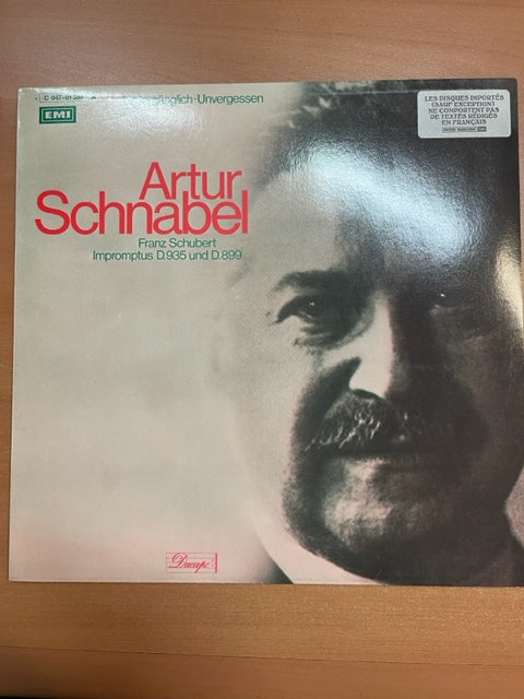 Vinyle Franz Schubert Artur Schnabel Impromptus D 935 et D 899