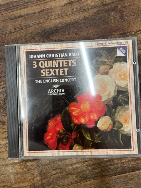 CD Johann Christian Bach 3 Quintets - Sextet in C major The English Concert- 3000 partitions, livres et vinyles d'occasion en vente sur notre site internet gastonmusicclub.fr Gaston Music Store