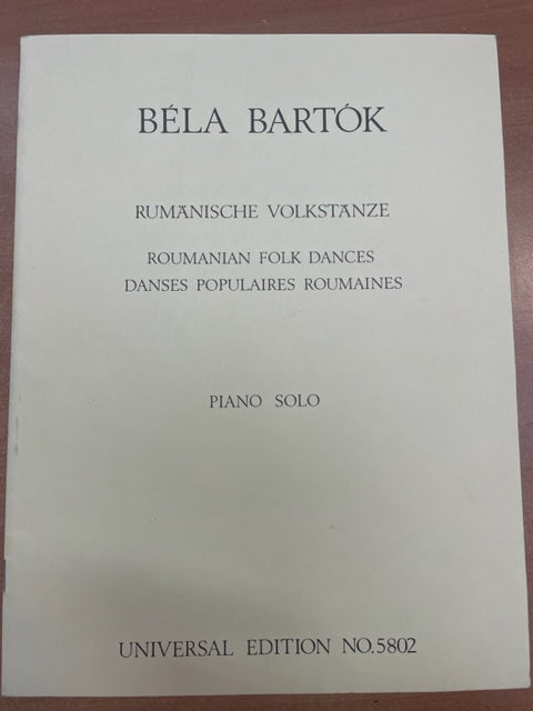 Bela Bartok Danses populaires roumaines pour piano- 3000 partitions, livres et vinyles d'occasion  en vente sur notre site internet gastonmusicclub.fr Gaston Music Store