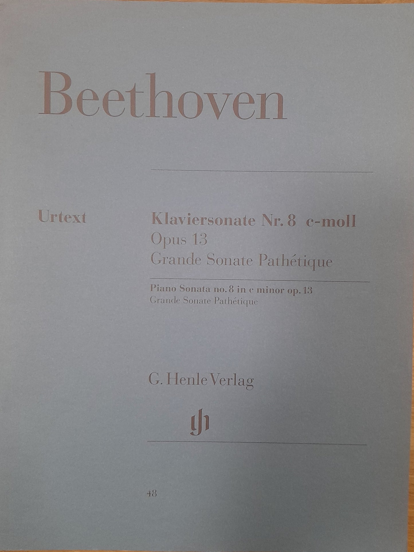 Beethoven Grande sonate pathétique op.13 en do mineur pour piano