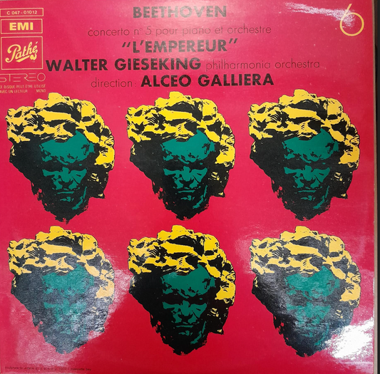 Vinyle Beethoven Walter Gieseking Concerto n°5 pour piano et orchestre "L'empereur"-3000 partitions, livres et vinyles d'occasion en vente sur notre site internet gastonmusicclub.fr Gaston Music Store