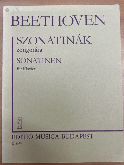 Beethoven Sonatines pour piano