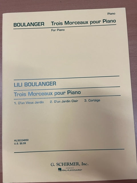 Lili Boulanger Trois morceaux pour piano