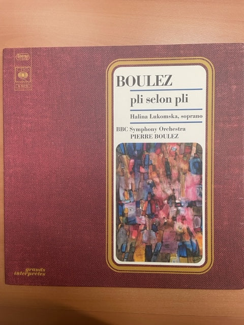 Vinyle Pierre Boulez Pli selon pli