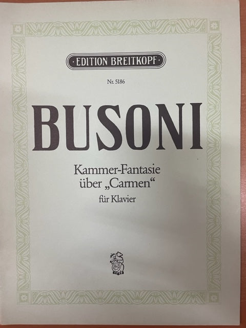 Busoni Kammer-Fantasie über Carmen partition piano- 3000 partitions, livres et vinyles d'occasion  en vente sur notre site internet gastonmusicclub.fr Gaston Music Store