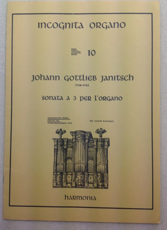 Johann Gottlieb Janitsch Sonata a 3 per l'organo partition pour orgue