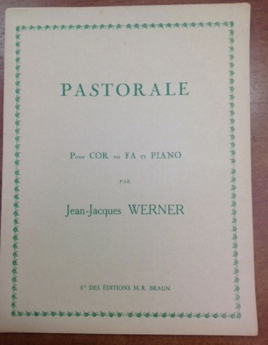 Jean-Jacques Werner Pastorale partition pour cor en fa et piano