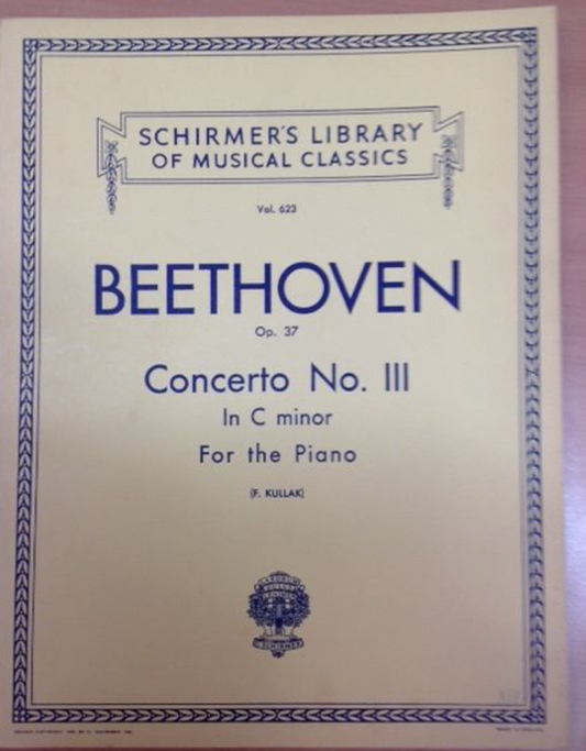 Beethoven Concerto n° 3 opus 37 en do mineur partition piano