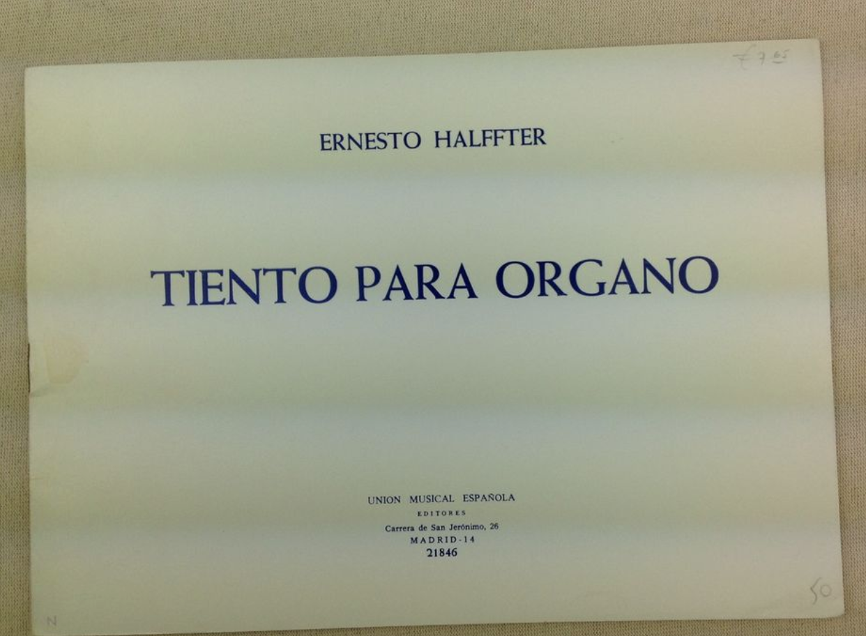 Ernesto Halffter Tiento Para Organo partition pour orgue