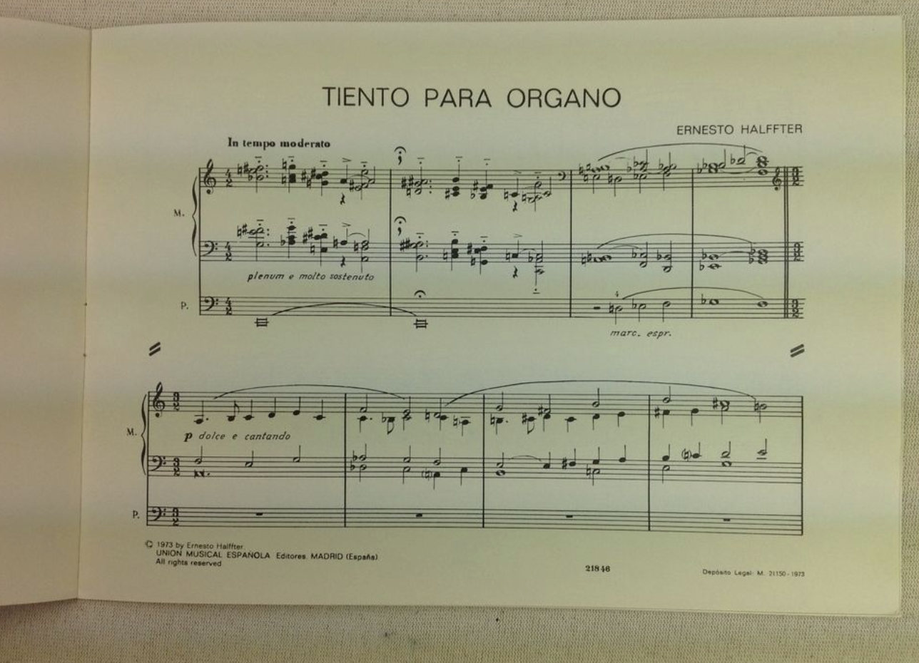 Ernesto Halffter Tiento Para Organo partition pour orgue