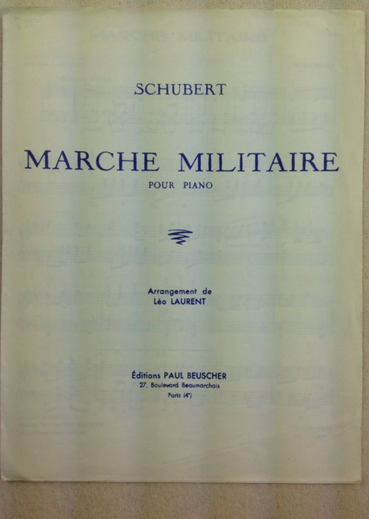 Schubert Franz Marche militaire, partition pour piano- 3000 partitions, livres et vinyles d'occasion  en vente sur notre site internet gastonmusicclub.fr Gaston Music Store