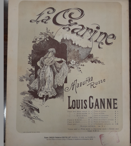 Louis Ganne La Czarine, mazurka russe partition piano- 3000 partitions, livres et vinyles d'occasion  en vente sur notre site internet gastonmusicclub.fr Gaston Music Store