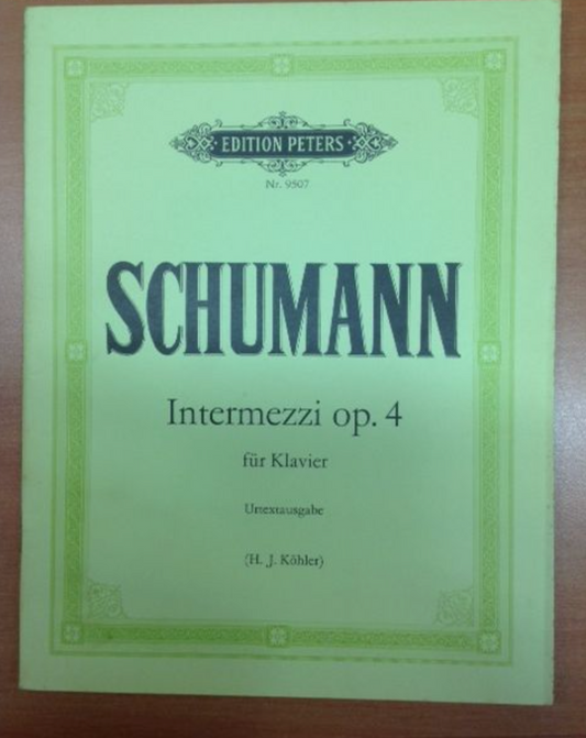 Schumann Robert Intermezzi Op 4 fur Klavier, partition pour piano- 3000 partitions, livres et vinyles d'occasion  en vente sur notre site internet gastonmusicclub.fr Gaston Music Store