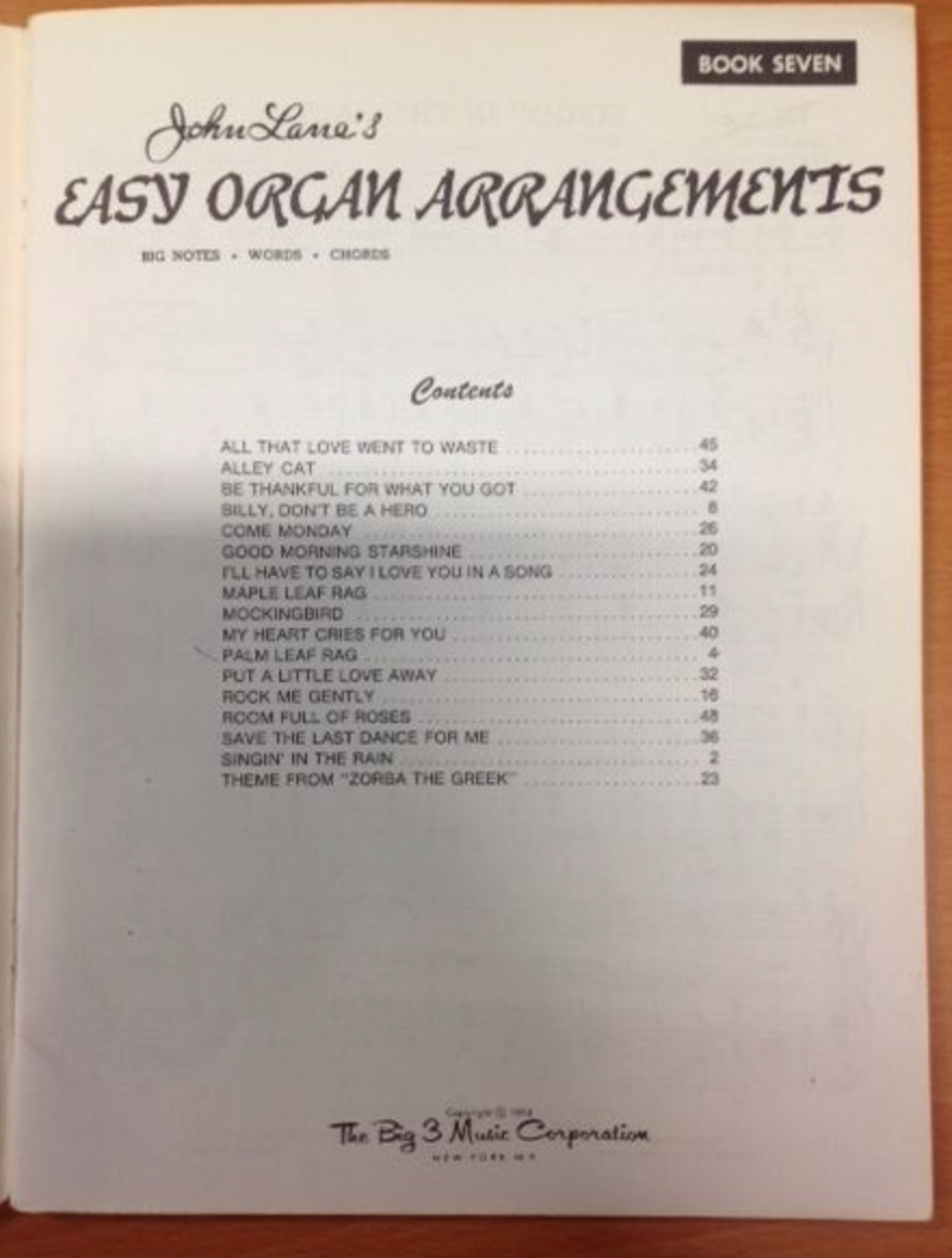 Easy organ arrangements partition pour orgue- 3000 partitions, livres et vinyles d'occasion  en vente sur notre site internet gastonmusicclub.fr Gaston Music Store