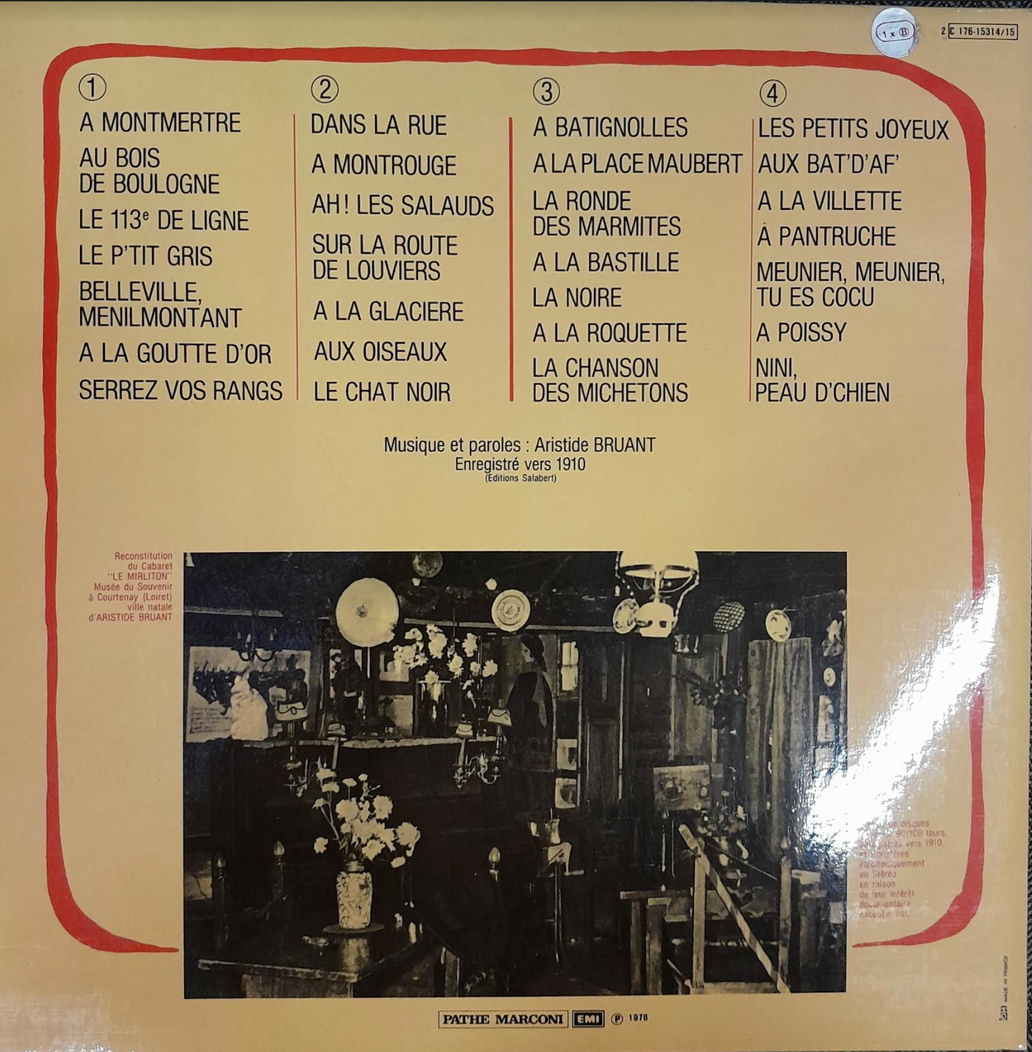 Vinyle Aristide Bruant A.Bruant chante "dans la rue" (2 disques)- 3000 partitions, livres et vinyles d'occasion  en vente sur notre site internet gastonmusicclub.fr Gaston Music Store