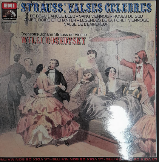 Vinyle Johann Strauss Valses célèbres direction Willi Boskovsky - 3000 partitions, livres et vinyles d'occasion  en vente sur notre site internet gastonmusicclub.fr Gaston Music Store