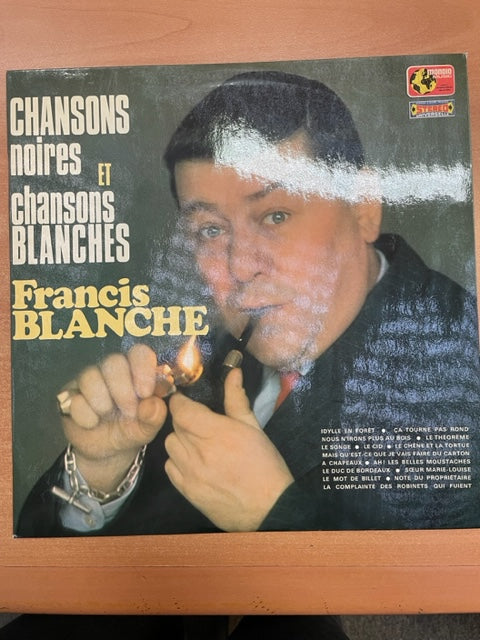 Vinyle Chansons noires et chansons blanches de Francis Blanche-3000 partitions, livres et vinyles d'occasion en vente sur notre site internet gastonmusicclub.fr Gaston Music Store