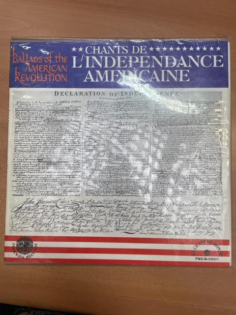 Vinyle Chants de l'Indépendance américaine - Ballads of the American Revolution- 3000 partitions, livres et vinyles d'occasion  en vente sur notre site internet gastonmusicclub.fr Gaston Music Store