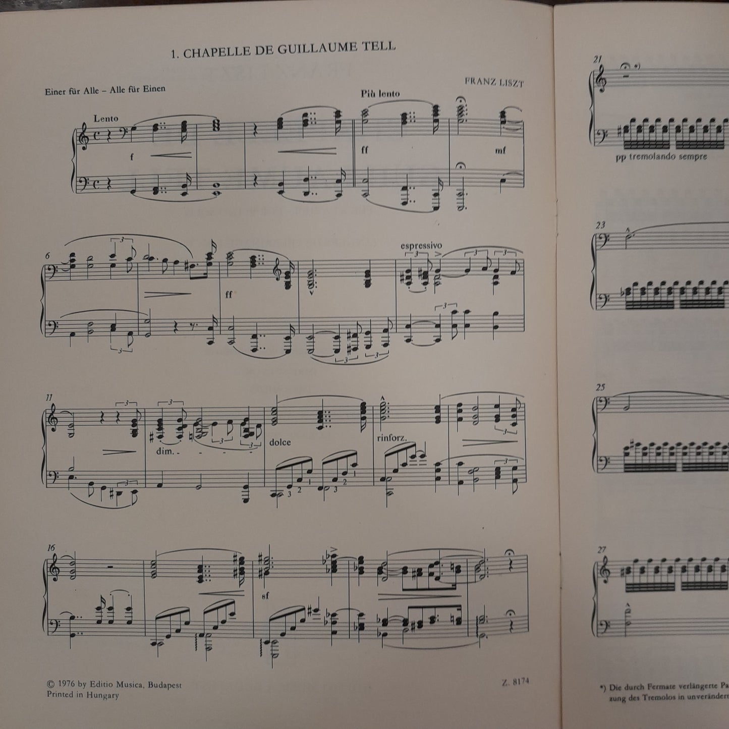 Franz Liszt Chapelle de Guillaume Tell partition piano-3000 partitions, livres et vinyles d'occasion en vente sur notre site internet gastonmusicclub.fr Gaston Music Store