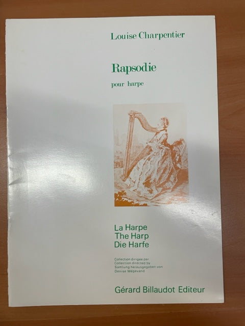 Louis Charpentier Rapsodie pour la harpe -3000 partitions, livres et vinyles d'occasion en vente sur notre site internet gastonmusicclub.fr Gaston Music Store