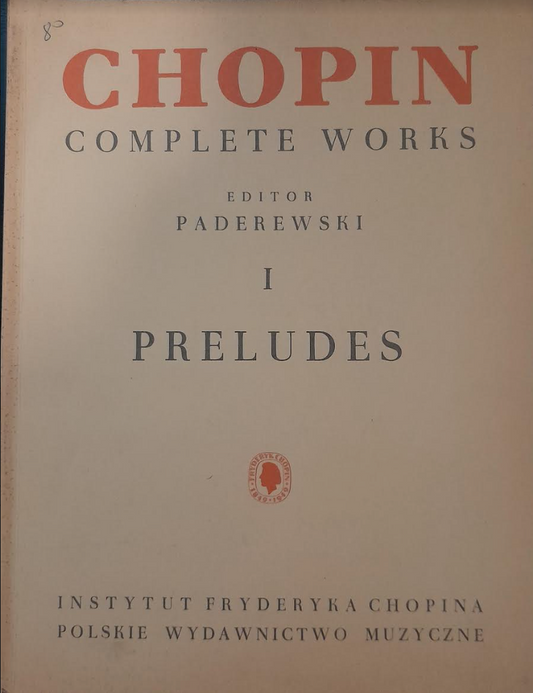 Frédéric Chopin Préludes Volume 1  pour piano Edition Paderewski. Opus 28 et 45-3000 partitions, livres et vinyles d'occasion en vente sur notre site internet gastonmusicclub.fr Gaston Music Store