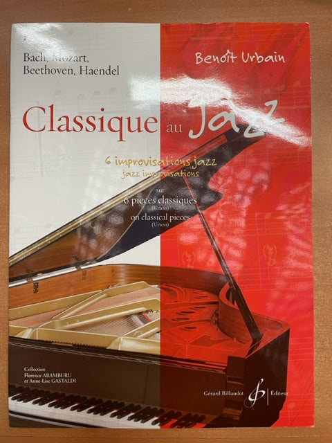 Benoit Urbain Classique au jazz 6 improvisations jazz volume 1 pour piano- 3000 partitions, livres et vinyles d'occasion en vente sur notre site internet gastonmusicclub.fr Gaston Music Store