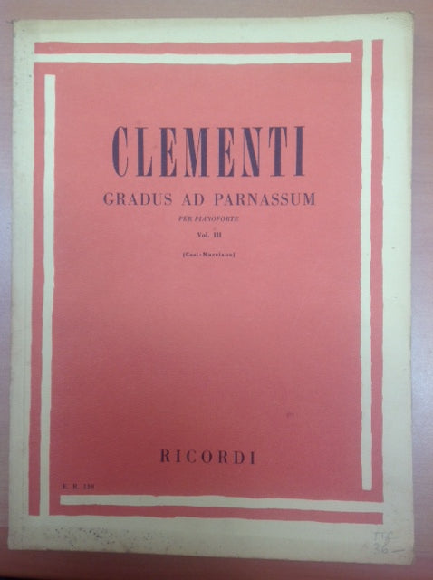 Clementi : Gradus ad Parnassum per pianoforte volume 3