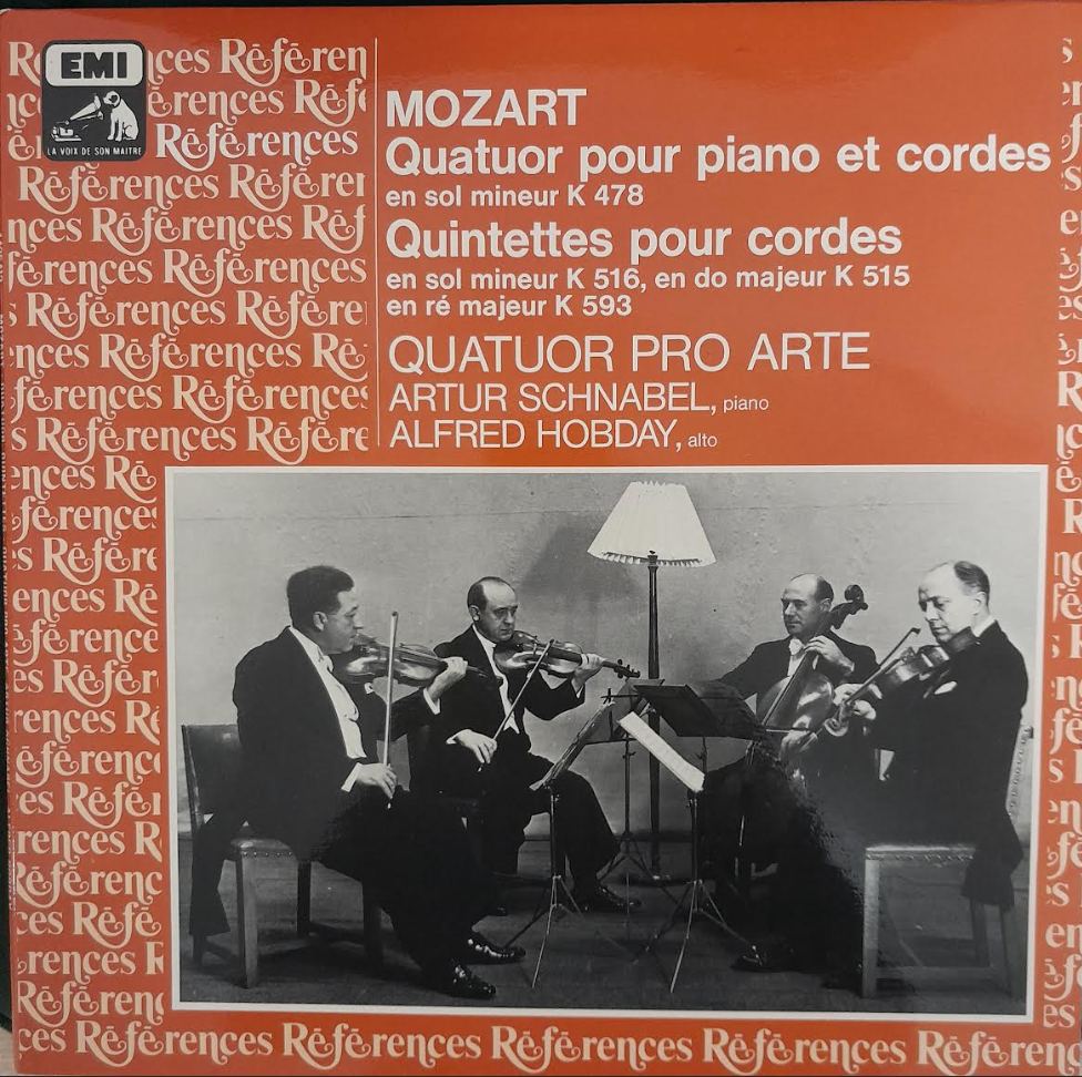 Coffret vinyle 2 disques Mozart Quatuor Pro Arte - Artur Schnabel, piano