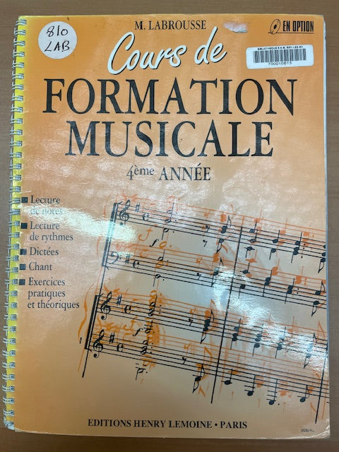 Marguerite Labrousse Cours de Formation Musicale - Volume 4