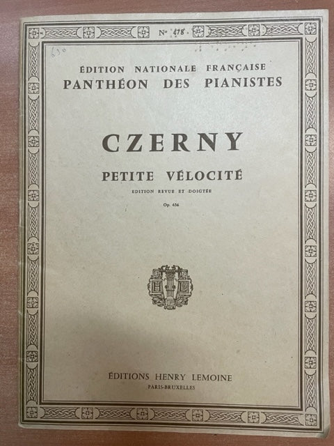 Czerny Petite vélocité opus 636 partition piano- 3000 partitions, livres et vinyles d'occasion  en vente sur notre site internet gastonmusicclub.fr Gaston Music Store