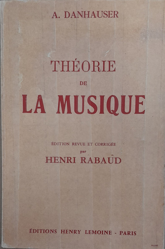 Danhauser Théorie de la musique
