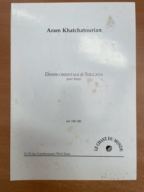 Aram Khatchaturian Danse Orientale et Toccata - 2 pièces pour harpe-3000 partitions, livres et vinyles d'occasion  en vente sur notre site internet gastonmusicclub.fr Gaston Music Store