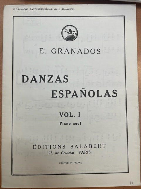 Enrique Granados Danzas espanolas volume 1 partition piano