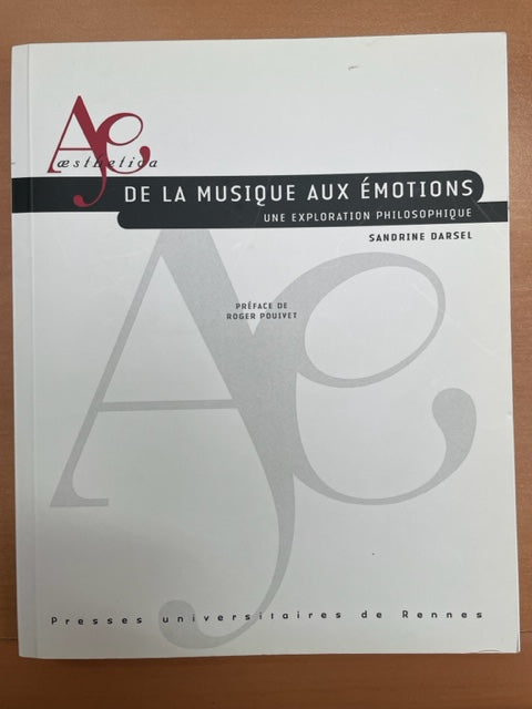 Sandrine Darsel De la musique aux émotions: une exploration philosophique-3000 partitions, livres et vinyles d'occasion en vente sur notre site internet gastonmusicclub.fr Gaston Music Store