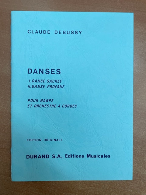 Claude Debussy Danses - harpe et orchestre à cordes conducteur- 3000 partitions, livres et vinyles d'occasion  en vente sur notre site internet gastonmusicclub.fr Gaston Music Store