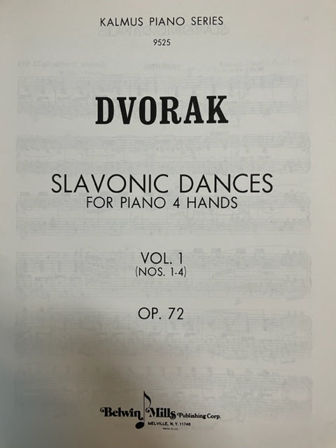 Anton Dvorak Slavonic dances volume 1 (n° 1-4) opus 72 piano à 4 mains