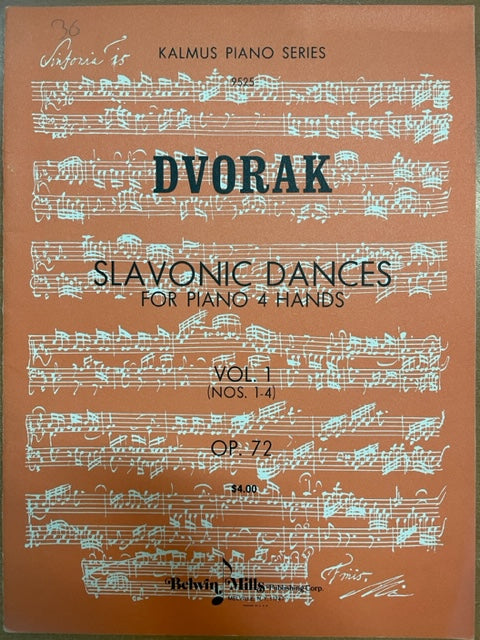 Anton Dvorak Slavonic dances volume 1 (n° 1-4) opus 72 piano à 4 mains