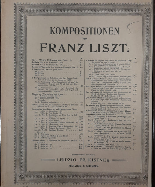 Franz Liszt Etudes de concert n° 1 partition piano-3000 partitions, livres et vinyles d'occasion en vente sur notre site internet gastonmusicclub.fr Gaston Music Store