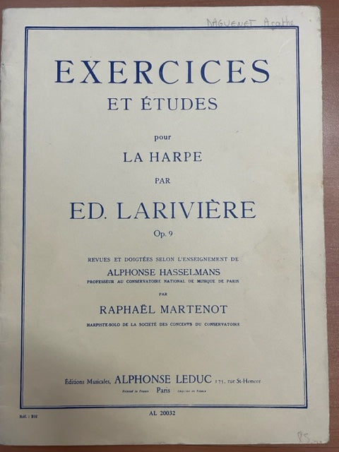 Edmond Larivière, Exercices et études-3000 partitions, livres et vinyles d'occasion en vente sur notre site internet gastonmusicclub.fr Gaston Music Store