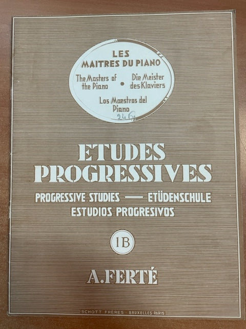 Armand Ferté Etudes progressives volume 1B pour piano- 3000 partitions, livres et vinyles d'occasion  en vente sur notre site internet gastonmusicclub.fr Gaston Music Store