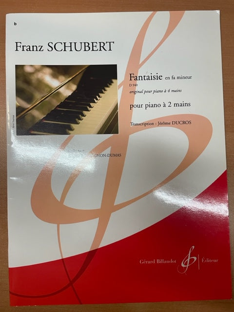 Franz Schubert Fantaisie en fa mineur pour piano