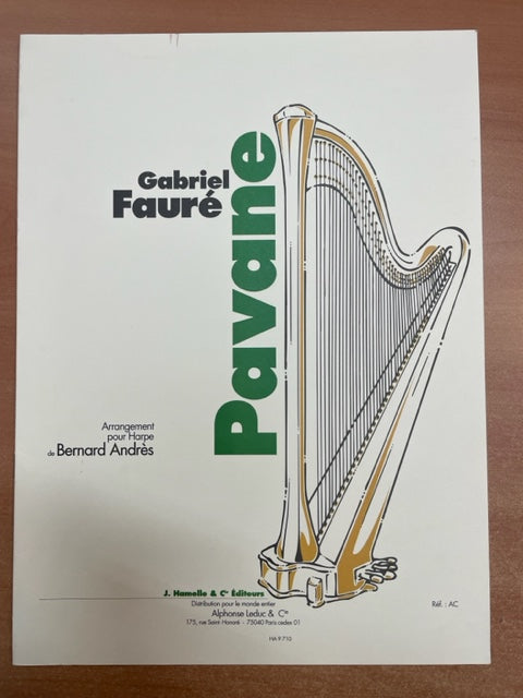 Gabriel Fauré Pavane partition pour harpe-3000 partitions, livres et vinyles d'occasion en vente sur notre site internet gastonmusicclub.fr Gaston Music Store