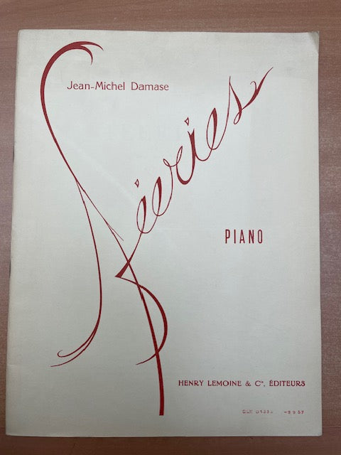 Jean Michel Damase Féérie opus 38 pour piano-3000 partitions, livres et vinyles d'occasion en vente sur notre site internet gastonmusicclub.fr Gaston Music Store