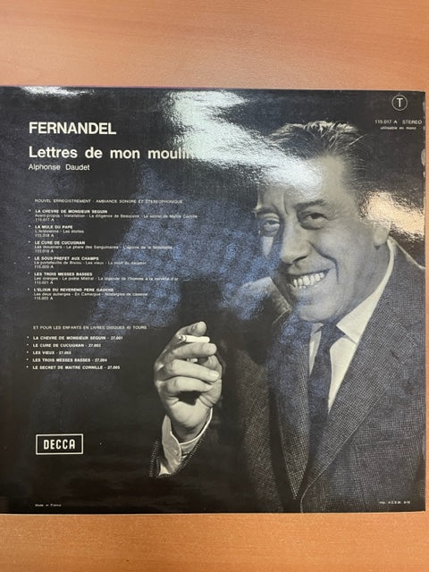 Vinyle Alphonse Daudet Lettres de mon moulin volume 1 Fernandel