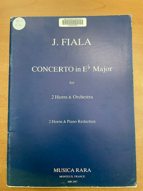 Josef Fiala Concerto en mib majeur pour 2 ccors et orchestre Réduction piano-3000 partitions, livres et vinyles d'occasion en vente sur notre site internet gastonmusicclub.fr Gaston Music Store