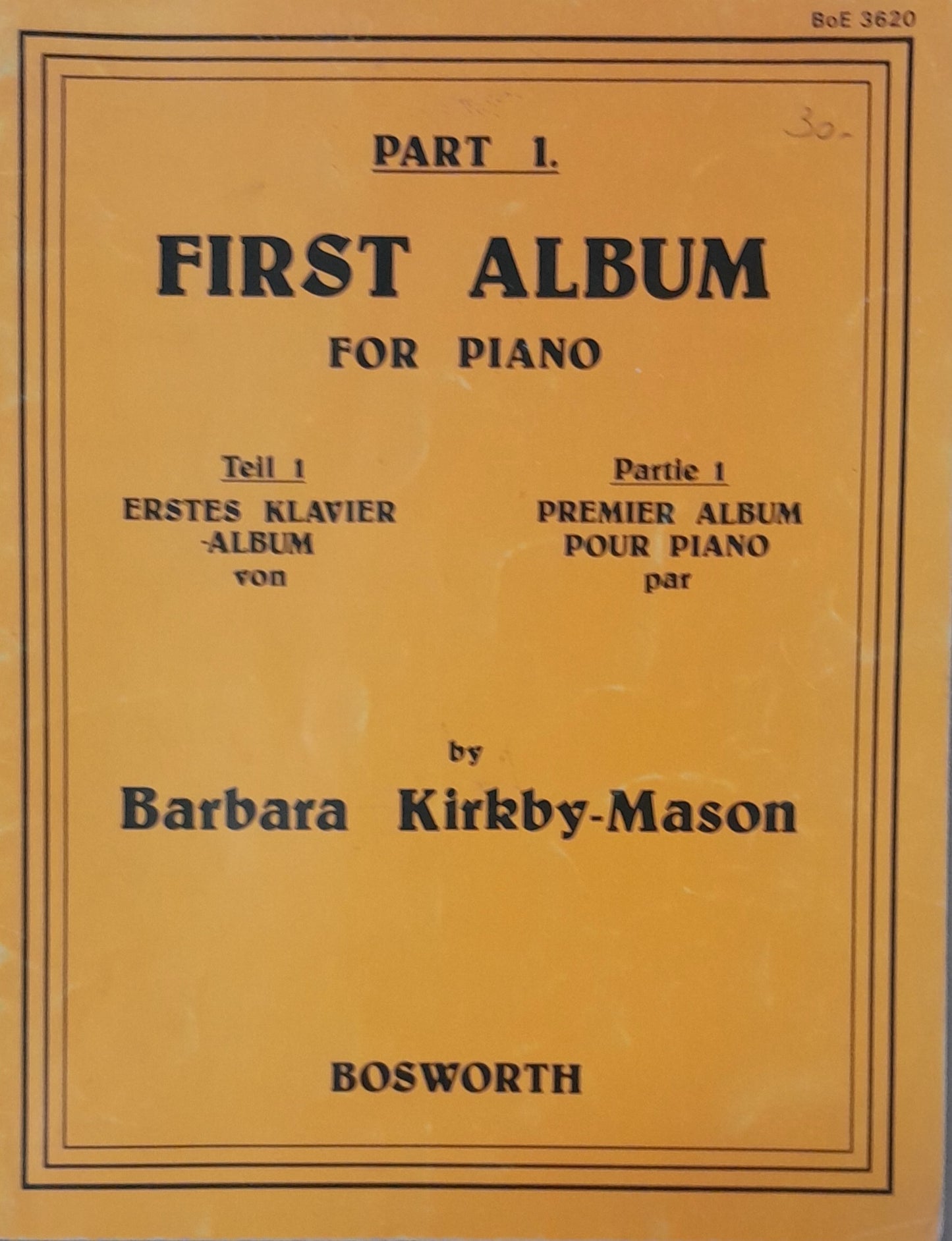 First album for piano partie 1 de Kirkby-Mason partition piano