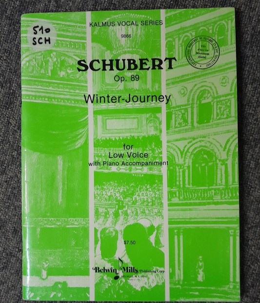 Franz Schubert Winter Journey op.89 for low voice with piano accompaniment