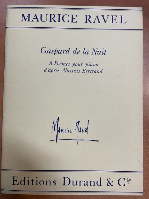 Maurice Ravel Gaspard de la nuit partition piano