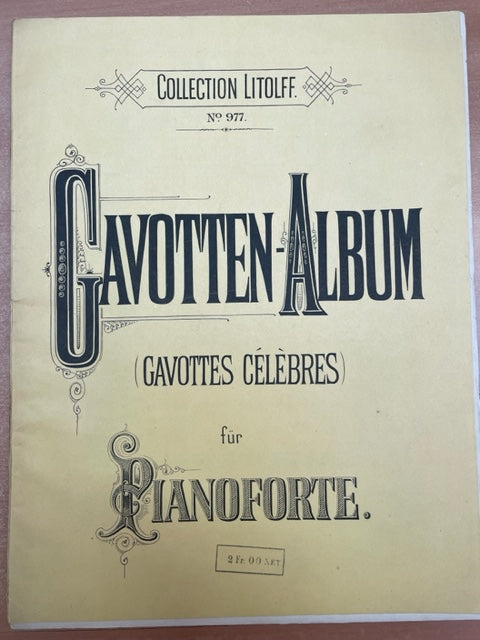 Gavotten-Album Gavottes célèbres transcrites pour piano- 3000 partitions, livres et vinyles d'occasion  en vente sur notre site internet gastonmusicclub.fr Gaston Music Store