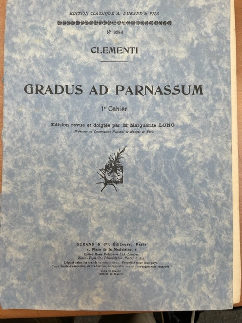 Clementi Gradus ad Parnassum 1er cahier partition piano- 3000 partitions, livres et vinyles d'occasion  en vente sur notre site internet gastonmusicclub.fr Gaston Music Store